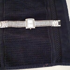 Elegant Silver Crystal Watch Chicos